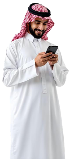 Saudi Man Using Alfaris App